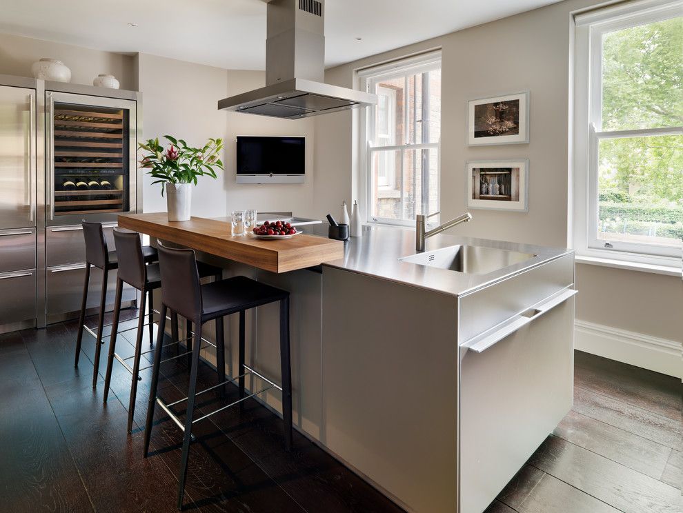 Standard Bar Stool Height for a Contemporary Kitchen with a Designer and Mansion Block Apartment by Bulthaup by Kitchen Architecture