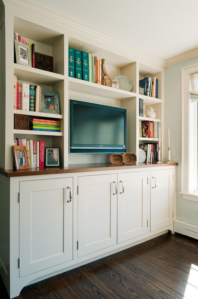 Stash Furniture for a Transitional Kitchen with a Shaker Door and Kitchen by Su Casa Designs