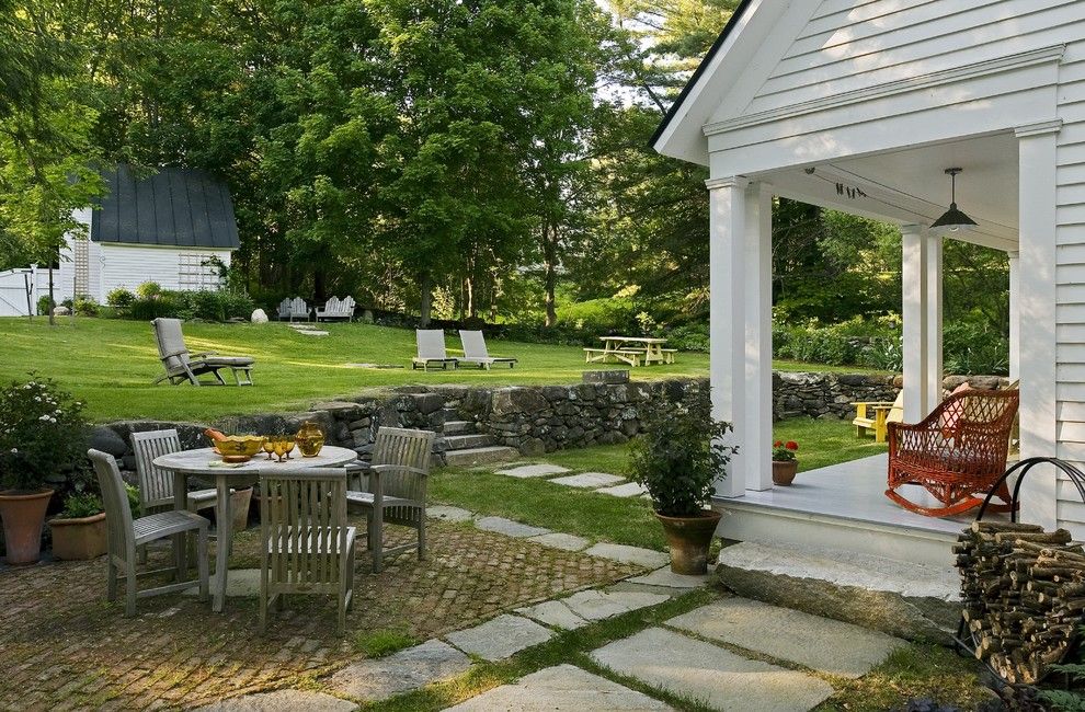 Stay Tuff Fence for a Traditional Patio with a Wicker Chairs and a Significant Transformation by Smith & Vansant Architects Pc