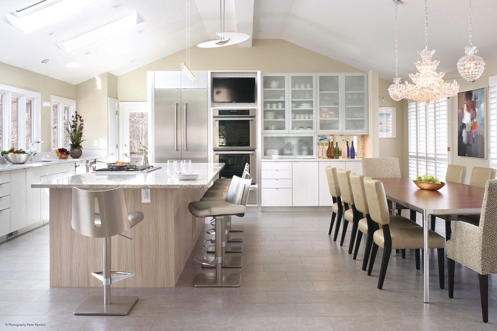 Straw Bale Construction for a Modern Kitchen with a Beige Chairs and Thermador by Thermador Home Appliances