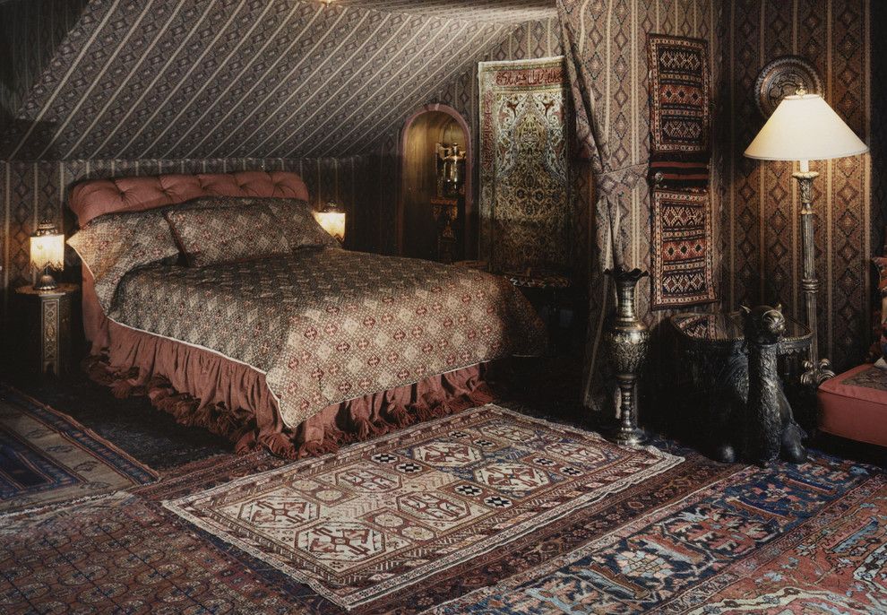 Stroheim for a Traditional Bedroom with a Antique Silk Turkish Hereke Rug and Bucks County Pa Estate by Nejad Rugs & Home