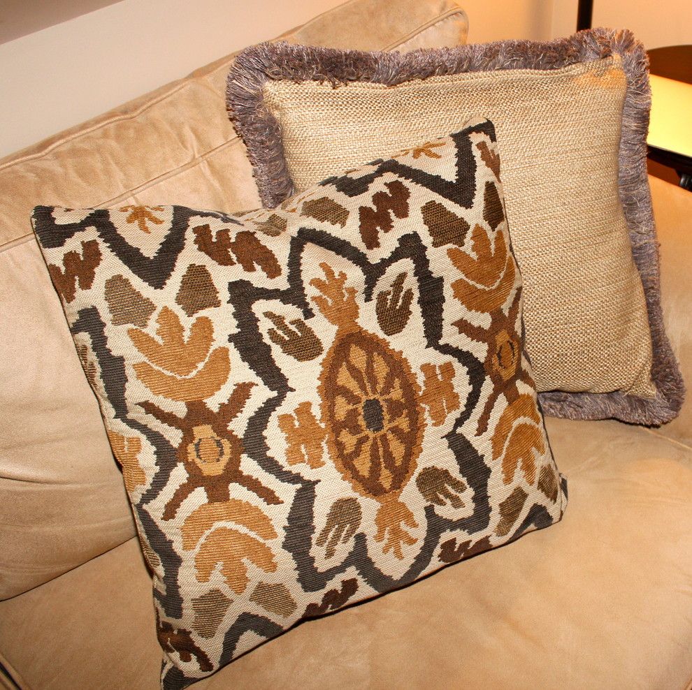 Stroheim for a Traditional Living Room with a Jute Trim and Cushions, Pillows, Bedding, Etc. by Mitchell Designs Llc