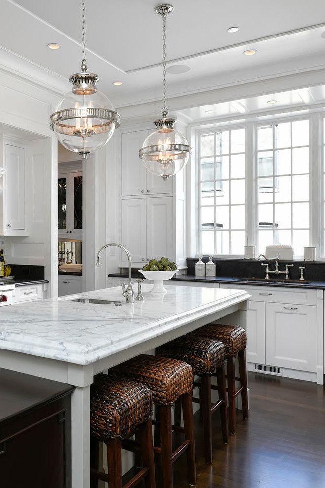 Sullivans Island Sc for a Traditional Kitchen with a Black Countertop and Classic Georgian by Burns and Beyerl Architects