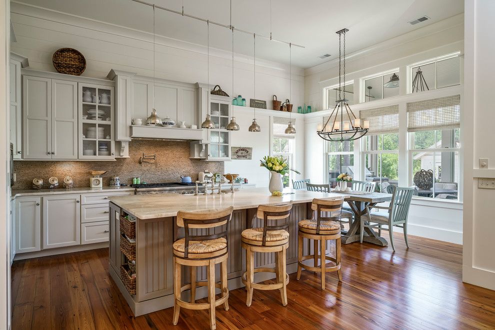 Sullivans Island Sc for a Transitional Kitchen with a Counter Stools and Palmetto Bluff New Home by Coastal Signature Homes