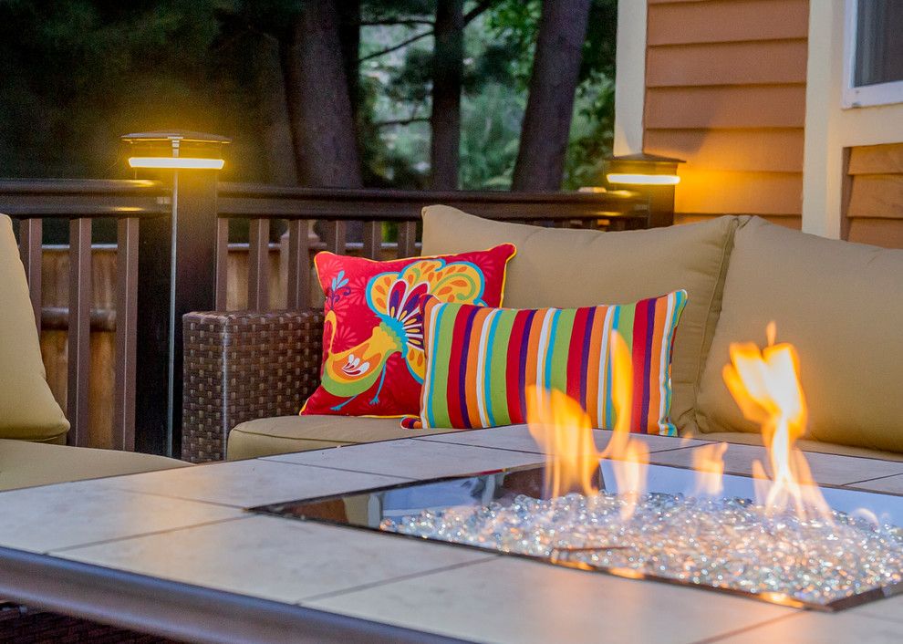 Summers Heating and Cooling for a Modern Deck with a Casual Elegance and Clifton Park Deck by Bespoke Decor