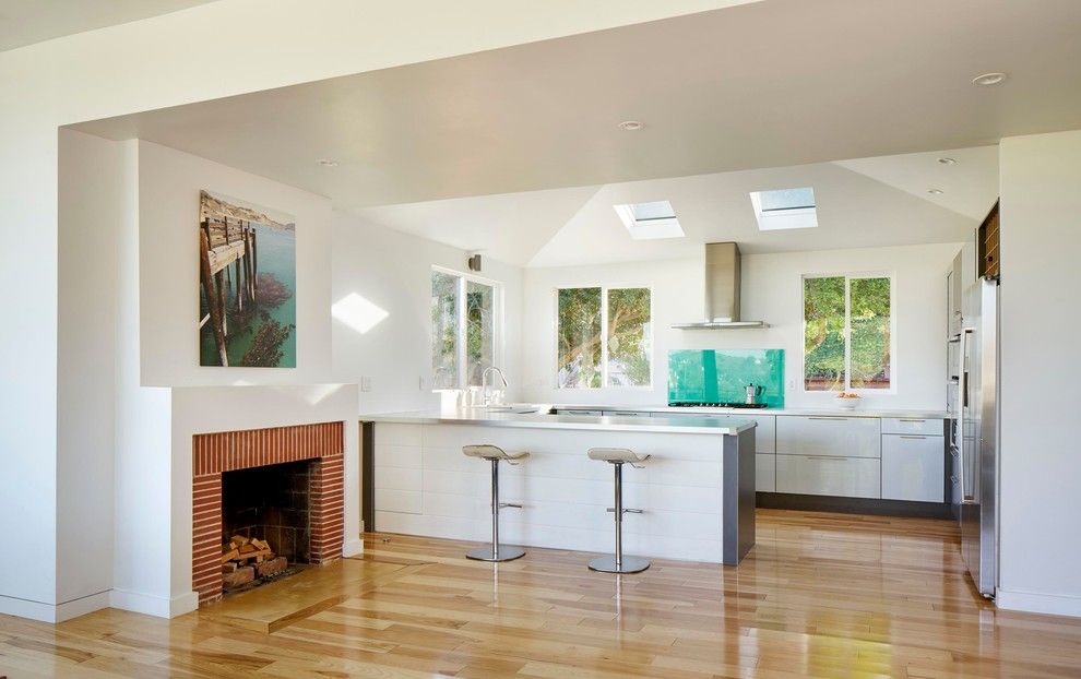 Summit Appliance for a Contemporary Kitchen with a Skylights and Morris House by Martin Fenlon Architecture