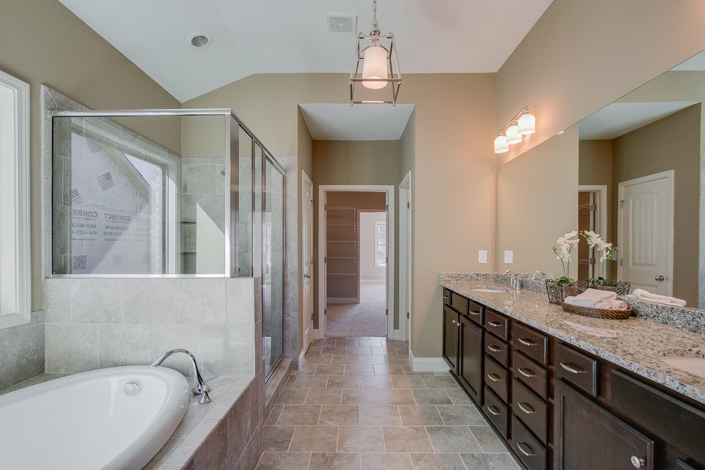 Summit Pointe for a  Bathroom with a Home Staging and Summit Point Model (Johns Creek, Georgia) by Fynhome Staging & Redesign