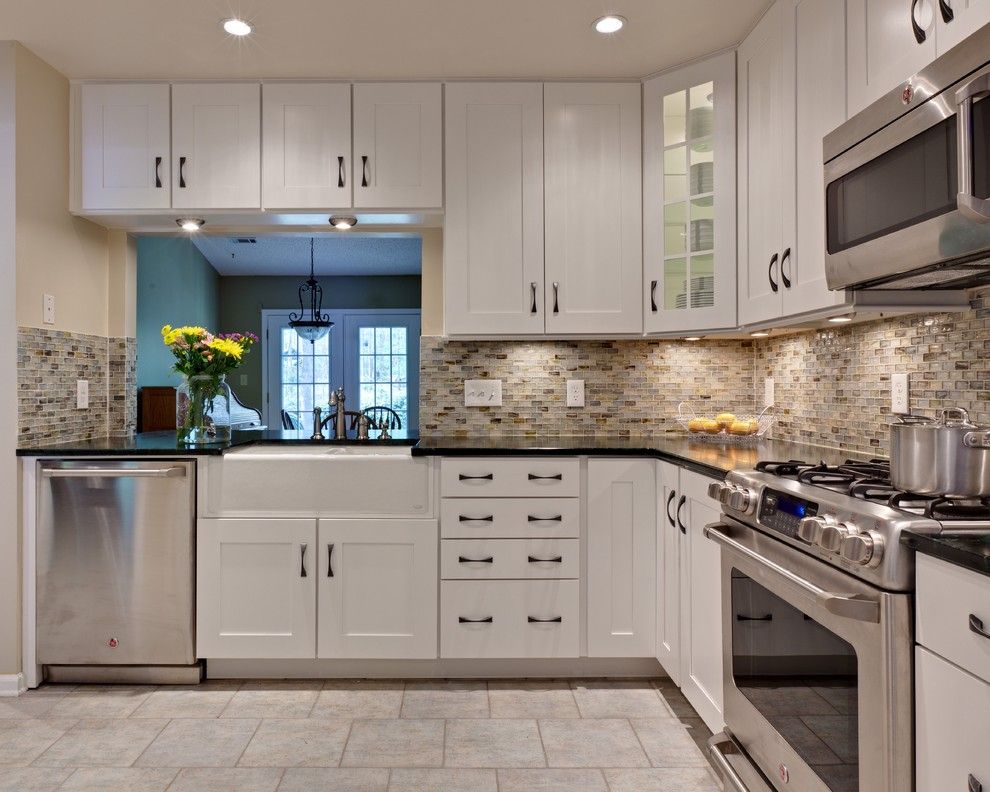 Sunflower Cafe Sonoma for a Traditional Kitchen with a Farmhouse Sink and Miller Kitchen by Turan Designs, Inc.