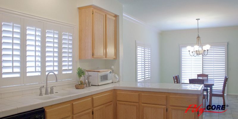 Sunland Shutters for a Contemporary Kitchen with a Contemporary and Sunland Shutters  Polycore by Ej's Home Improvements, Inc.