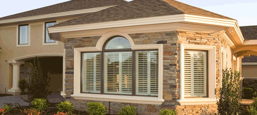 Sunland Shutters for a Transitional Exterior with a Poly Shutters and Polycore Shutters by Sunland Design Llc