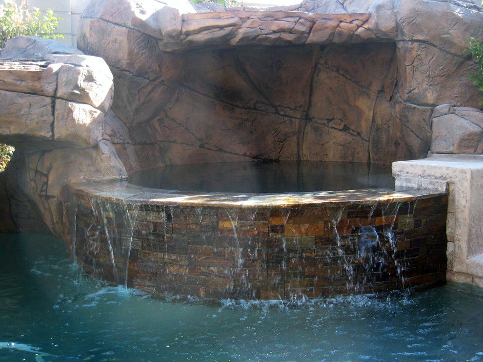 Sylvan Pools for a Rustic Pool with a Gorgeous Pool and Freeform Pool & Spa   Silverado Springs   Las Vegas, Nv by Anthony & Sylvan Pools