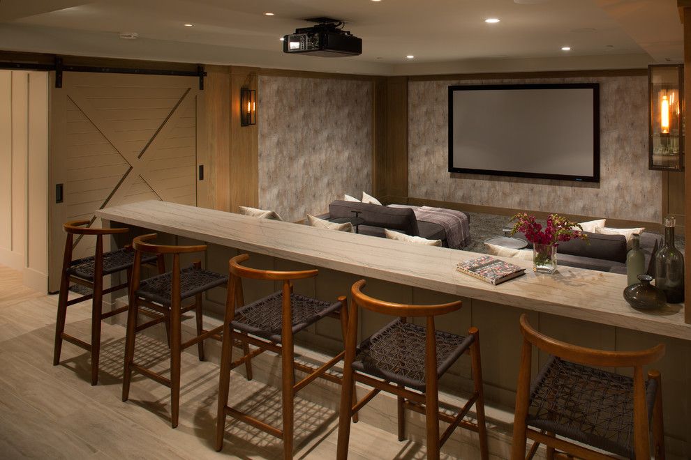 Syracuse Movie Theater for a Transitional Home Theater with a Movie Room and Alameda Residence by Christian Rice Architects, Inc.