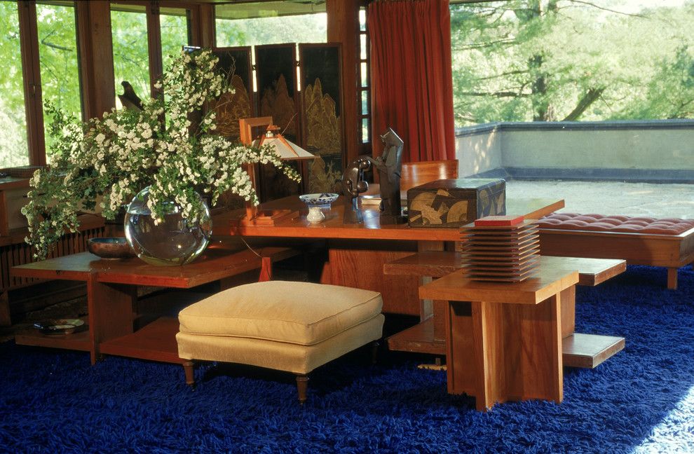 Taliesin Wisconsin for a  Living Room with a Frank Lloyd Wright and Wright's Bedroom by Taliesin Preservation, Inc.