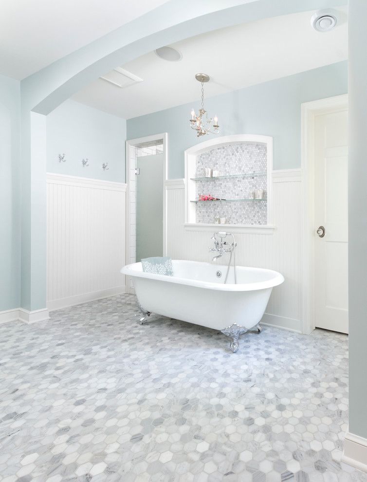 Tardis Blue Paint for a Traditional Bathroom with a Airy and Minikahda Vista Cape Cod by Fluidesign Studio