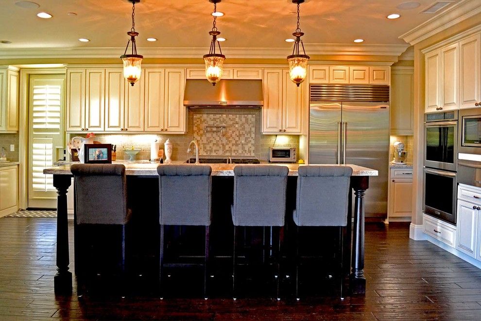 Temecula Theater for a Contemporary Kitchen with a Kitchen and Antique White, Temecula, Ca. by Hk Custom Cabinets