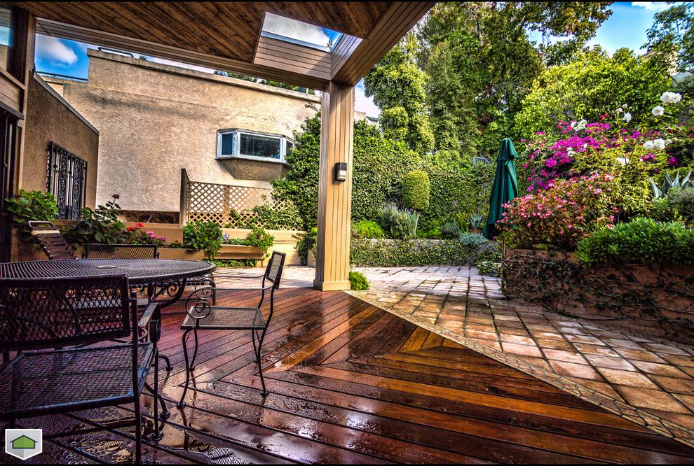 Tex Cote for a Transitional Deck with a Midcentury and Beverly Hills Transitional Home Remodeling by Sod Builders, Inc.