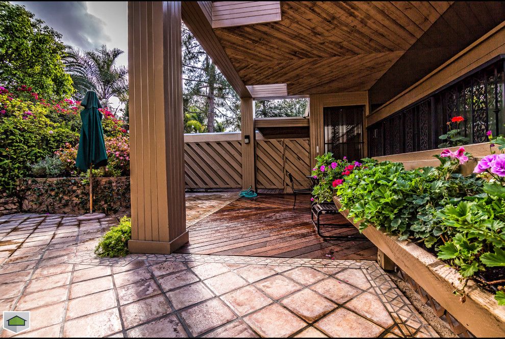 Tex Cote for a Transitional Patio with a Hillside Home and Beverly Hills Transitional Home Remodeling by Sod Builders, Inc.