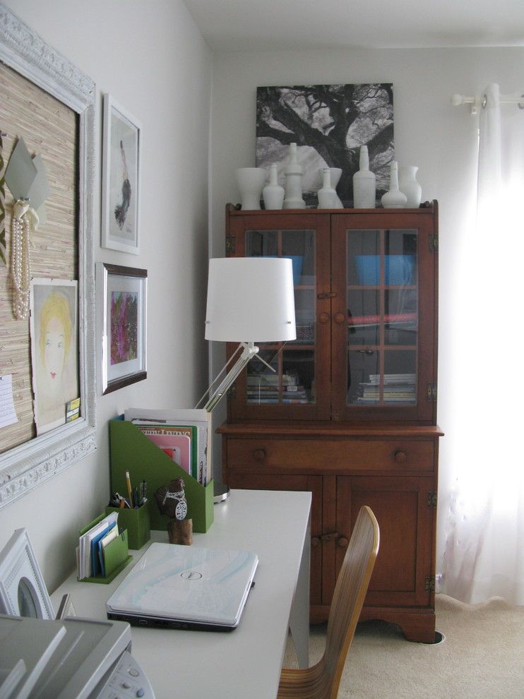 Thrift Stores Omaha for a Contemporary Spaces with a Armoire and Big Round Pizza Box Office by Shoshana Gosselin