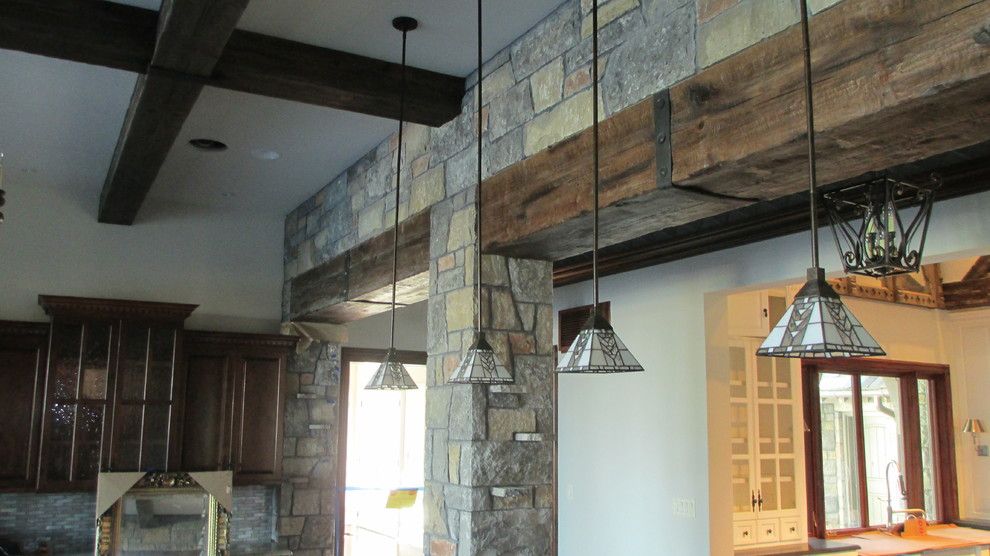 Tic Tac Shot for a Contemporary Kitchen with a Straps and Beams & Trusses by Green Valley Beam & Truss Co.