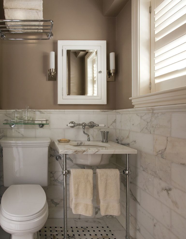 Tile and Stone Warehouse for a Traditional Bathroom with a Tile and Traditional Bath by Renovation Planning, Llc