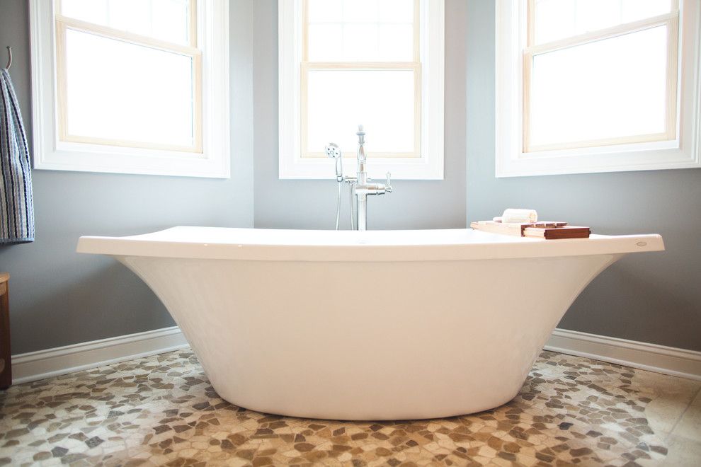 Timber Wolf Size for a Eclectic Bathroom with a Custom Tile Design and Dream Bath by Crystal Cabinets by Curtis Lumber Ballston Spa