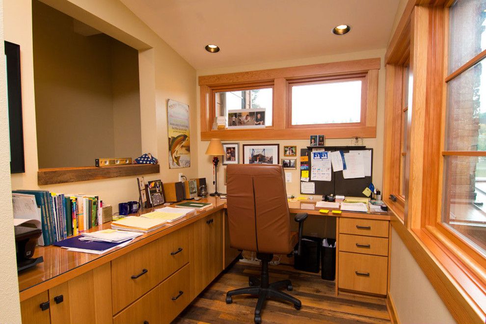 Tims Ford Lake for a Eclectic Home Office with a Portland Custom Home Builder and Lake Oswego Lake Remodel by Riverland Homes Inc