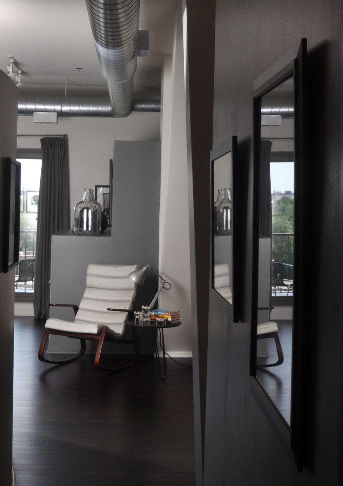 Tint Masters for a Industrial Living Room with a Neutral Colors and Hyde Park Loft by Nicholas Moriarty Interiors