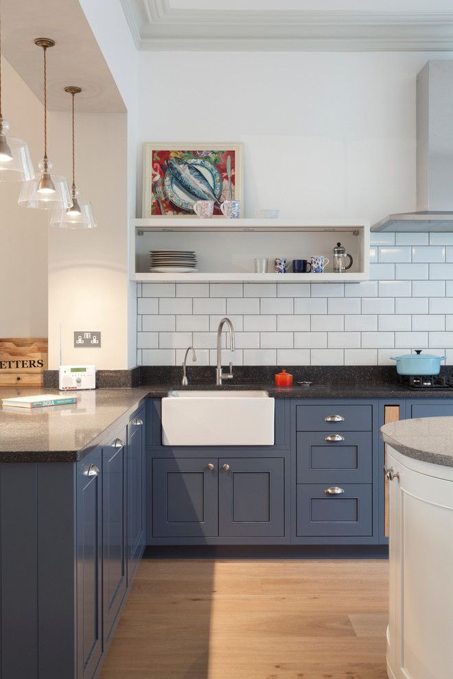 Tiny Houses for Sale in Pa for a Contemporary Kitchen with a Glass Lights and Hammersmith by Maya Wilson Interiors