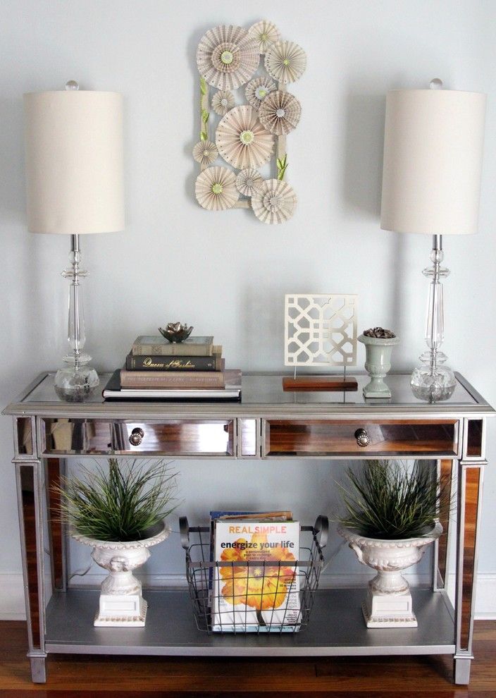 Tj Maxx Milwaukee for a Eclectic Entry with a Pier 1 and Mirrored Console Table by the Decor Fix