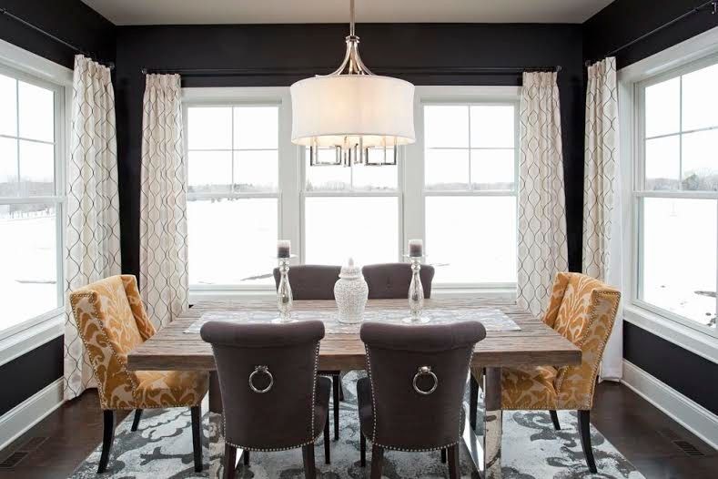 Tj Maxx Platinum for a Transitional Dining Room with a Black and Ivory and Autumn Ridge Crestmoor Model Home by Interior Impressions