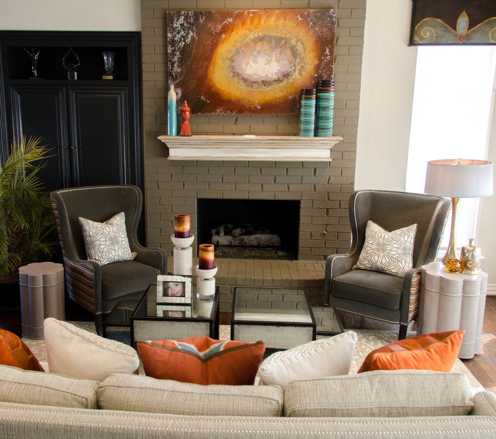 Tommy Bahama Newport Beach for a Eclectic Family Room with a Glass Art and Olivia's Family Room by Kevin Twitty Interiors