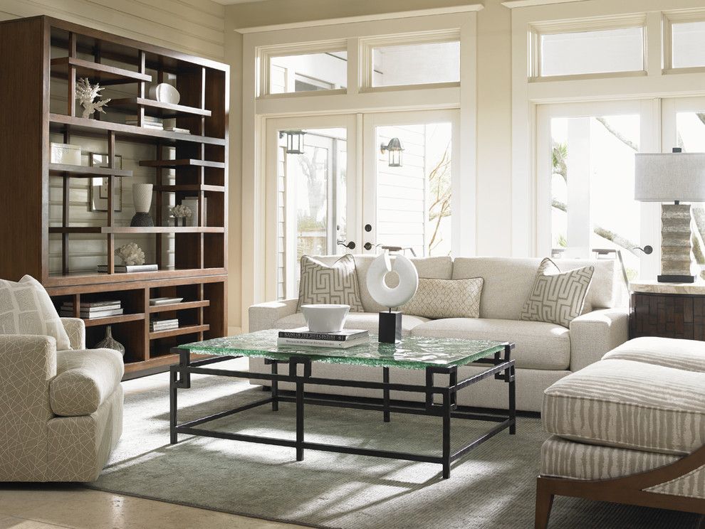 Tommy Bahama Nyc for a Contemporary Living Room with a Contemporary Design and Island Fusion Light and Airy Living Room by Tommy Bahama Home Store   Fashion Island