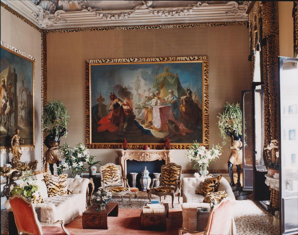 Tony Duquette for a Eclectic Living Room with a Eclectic and Palazzo Brandolini by Hutton Wilkinson   Tony Duquette Inc.