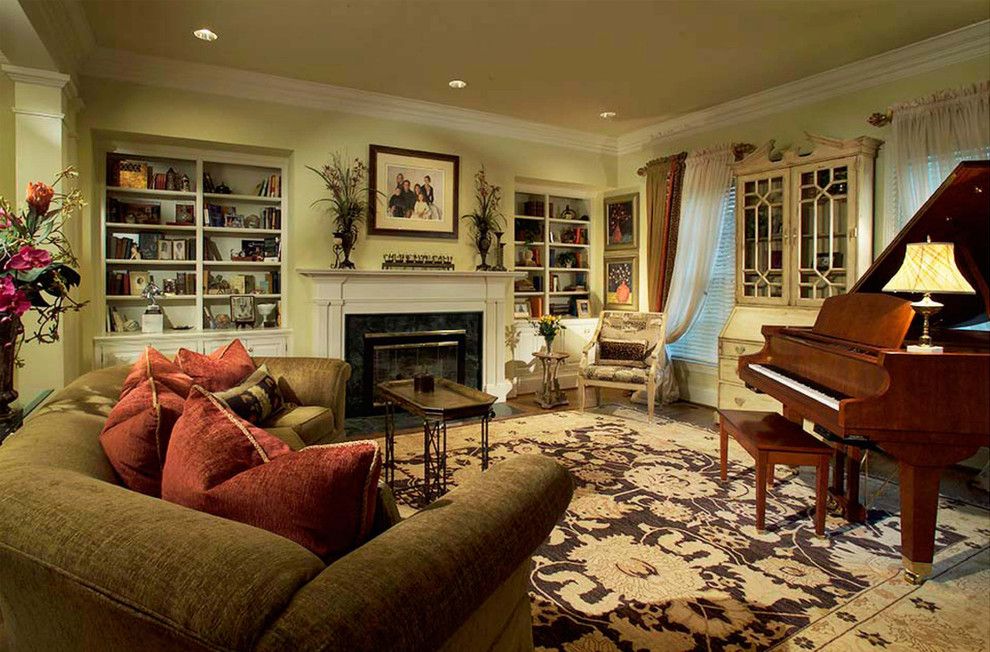 Topix Lexington Ky for a Traditional Living Room with a Green Sofa and Lexington, Ky by Carol Pippen Interior Design, Inc.