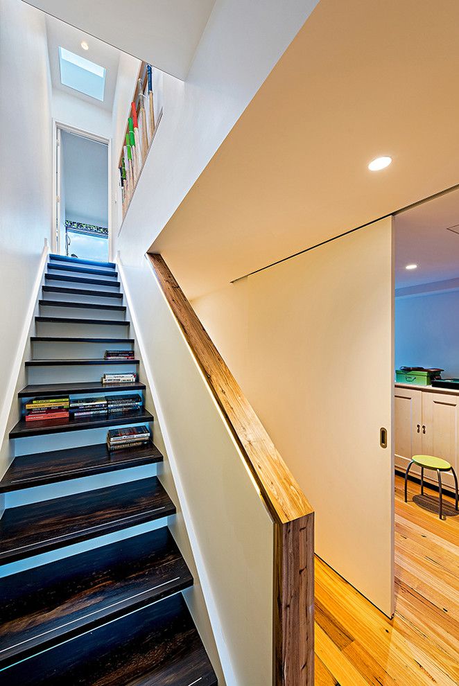 Towne Storage for a Contemporary Staircase with a Skylights and Carlton Renovation by Ed Ewers Architecture