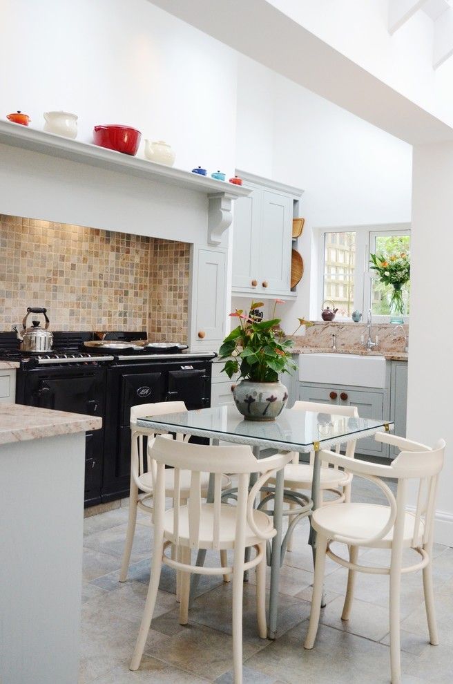 Towne Storage for a Traditional Kitchen with a Aga and Grade Ii Georgian Town House by Susie Hammond Design