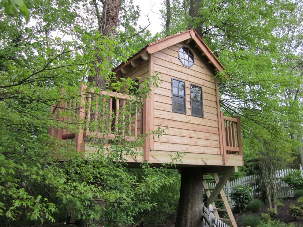Treehouse Builders for a  Exterior with a  and Montgomery County, Md Treehouse by Tree Top Builders