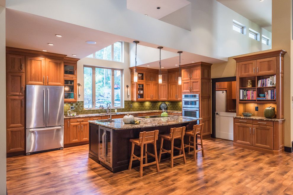 Treehouse Builders for a Rustic Kitchen with a Vaulted Ceiling and Treehouse by Gnb Builders