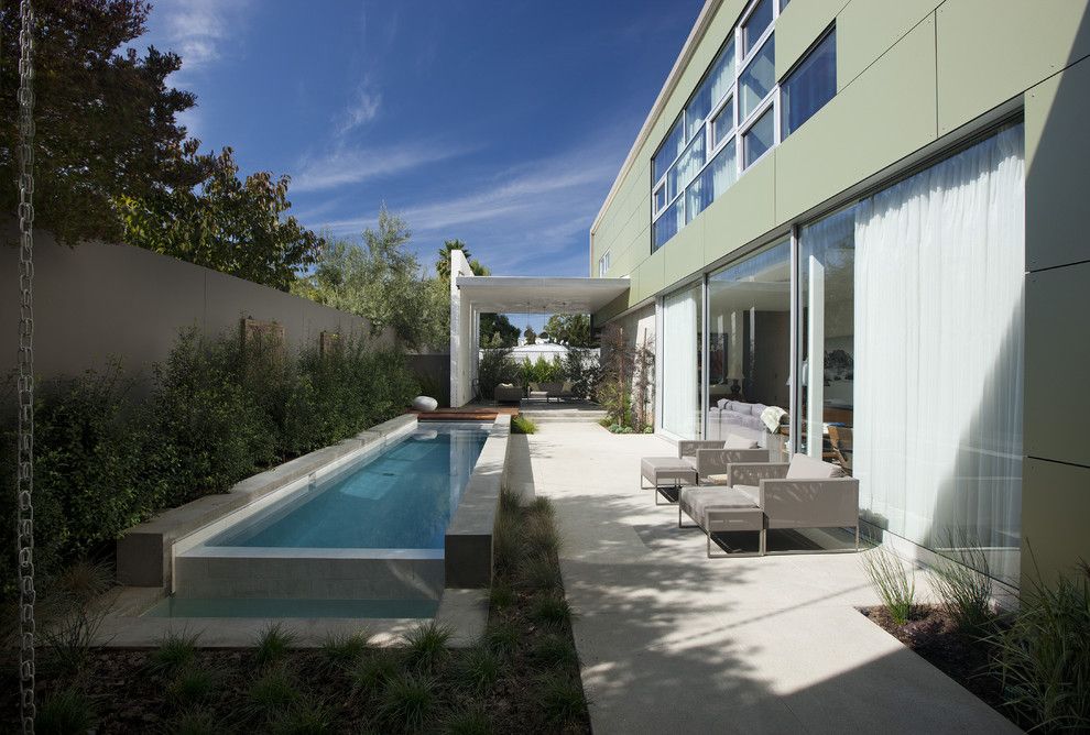 Trespa for a Modern Pool with a Modern and Goodman Residence by Abramson Teiger Architects