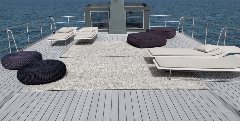 Trex Select for a Beach Style Deck with a Coastal and Paola Lenti   Showroom   Selection Collection by Escale Design