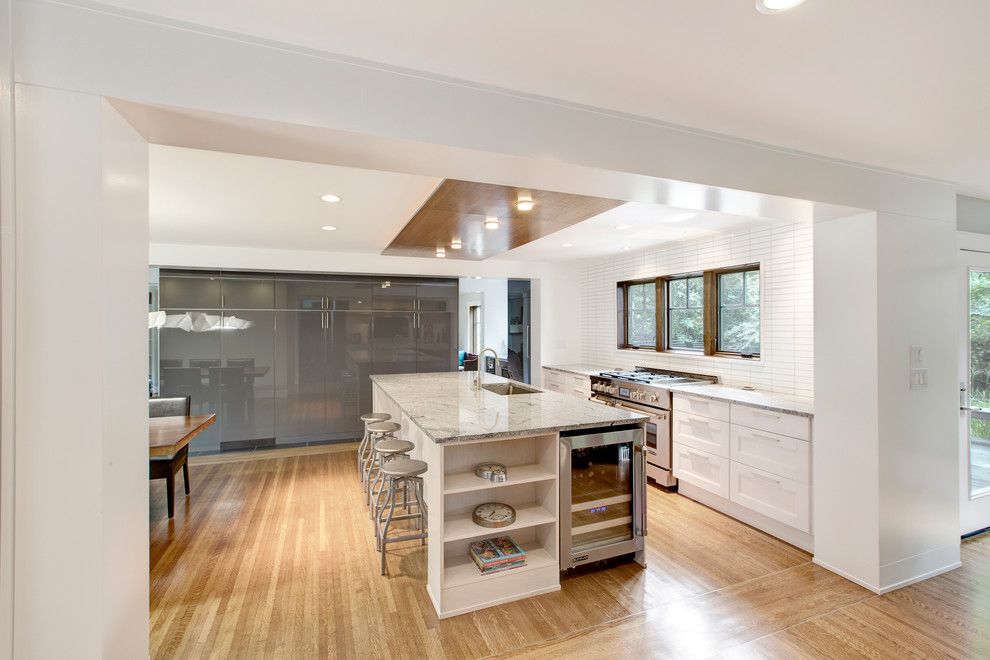 Tudor Oaks for a Scandinavian Kitchen with a Oak Flooring and Butler Tarkington Modern Tudor by Werk | Building Modern