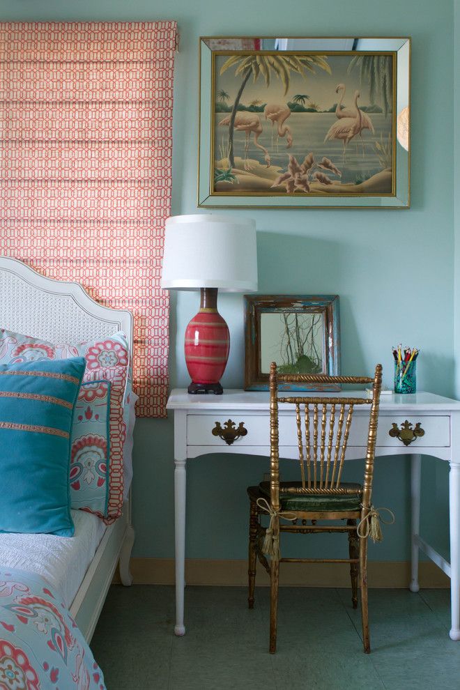 Turners Furniture for a Eclectic Bedroom with a Woven Cane and Charmean Neithart Interiors by Erika Bierman Photography