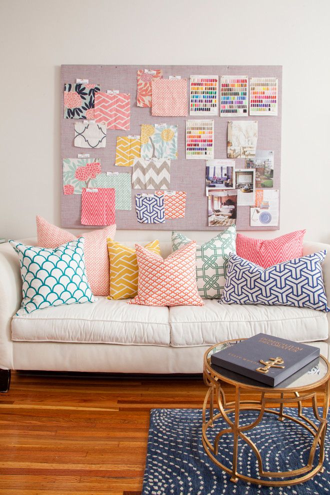 Twinspires for a Eclectic Home Office with a Wood Flooring and Philadelphia Penthouse by Caitlin Wilson Design