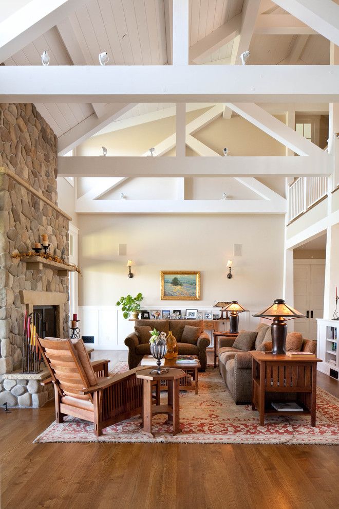 Unclaimed Furniture for a Farmhouse Living Room with a Sette and Modern Ranch Home by Tom Meaney Architect, Aia