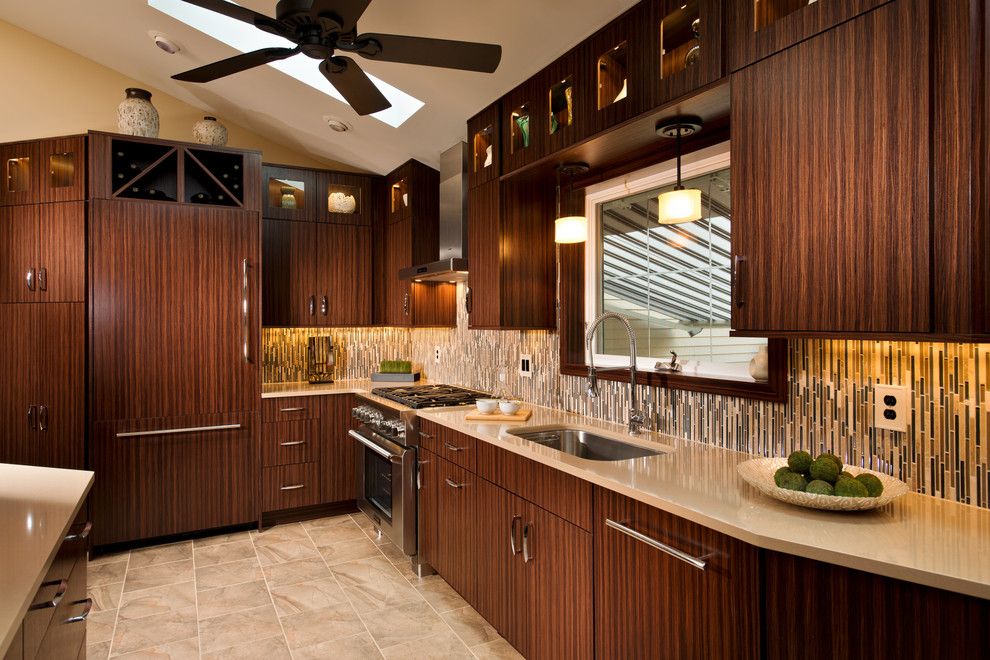 Unclogging a Sink for a Contemporary Kitchen with a Exotic Wood and Contemporary Designs by Kitchen and Bath World, Inc