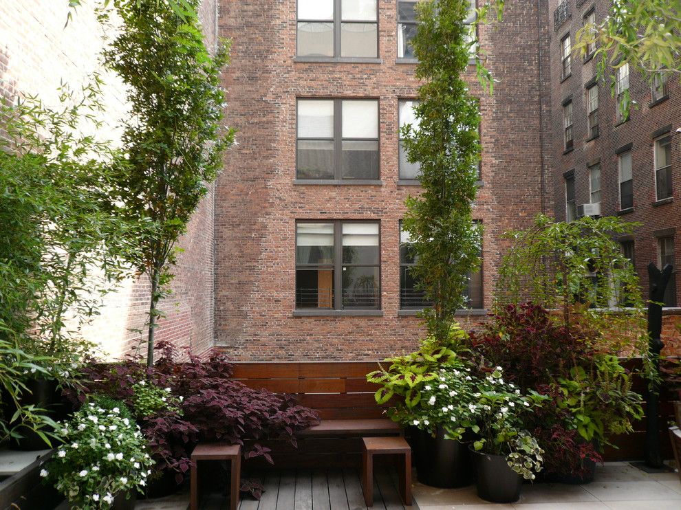 Uncommon Goods.com for a Contemporary Patio with a Hardscape and Tribeca Terrace Garden New York, Ny by the Artist Garden