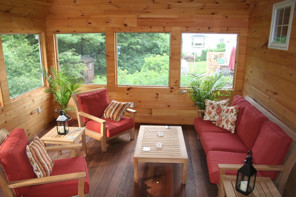 Uncommon Goods.com for a Rustic Sunroom with a Decorative Pillows and Kevinallencarpentry.com by Tammy Allen