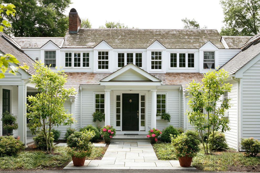 Usps Mailbox Height for a Traditional Exterior with a Round Columns and Front Entrance by Lasley Brahaney Architecture + Construction