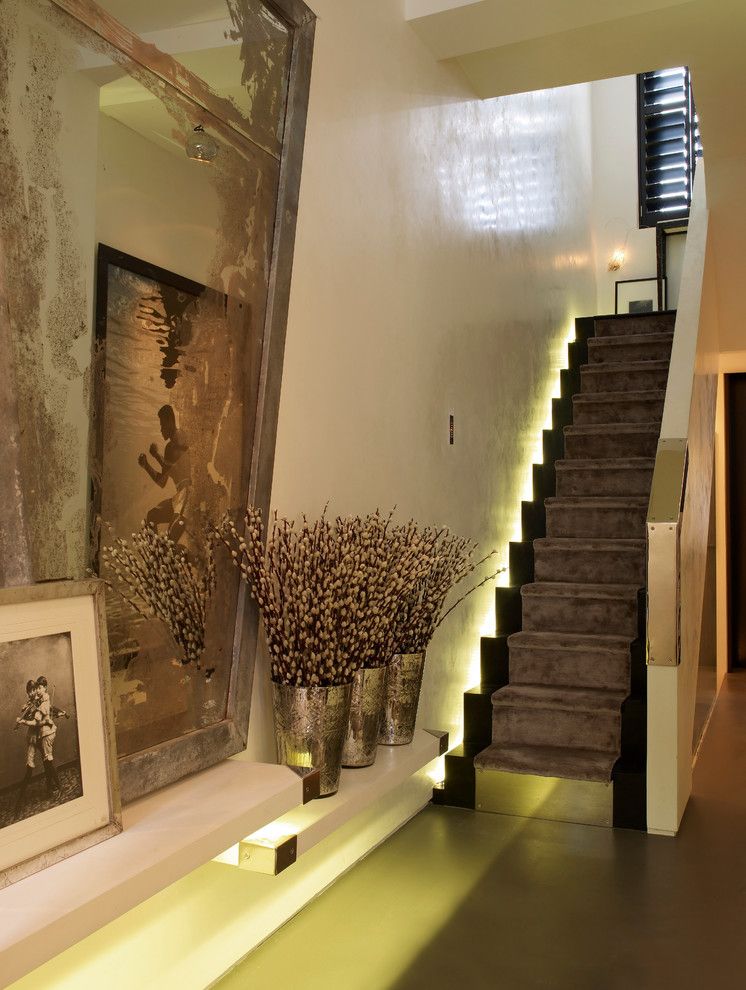 Vages for a Contemporary Entry with a Staircase Lighting and Notting Hill Townhouse by Kelly Hoppen London