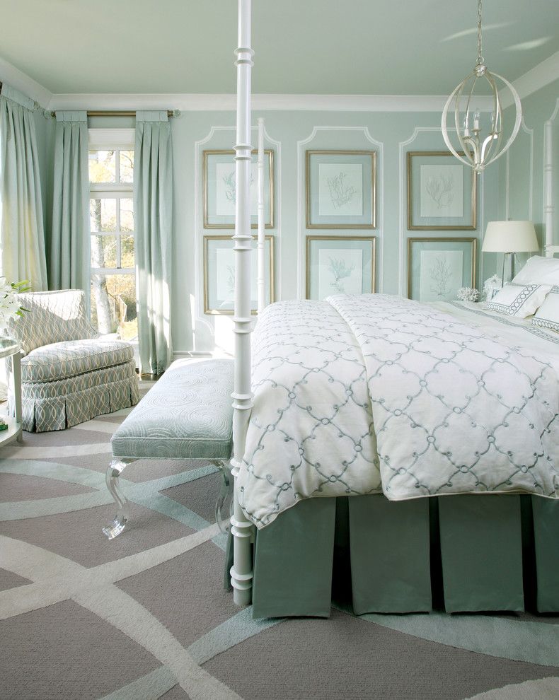 Valance Definition for a Traditional Bedroom with a Green and Build for the Cure by Tobi Fairley Interior Design